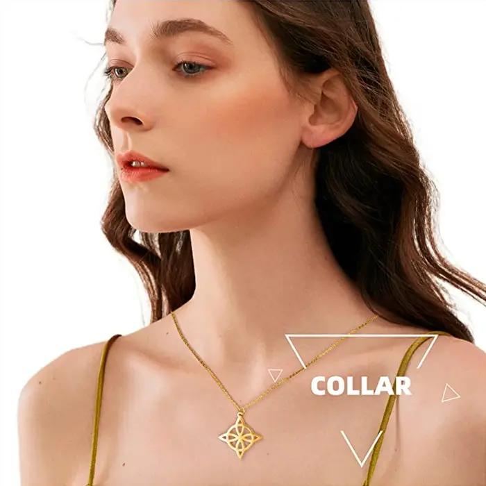 Colliers avec nœud de sorcière en acier inoxydable