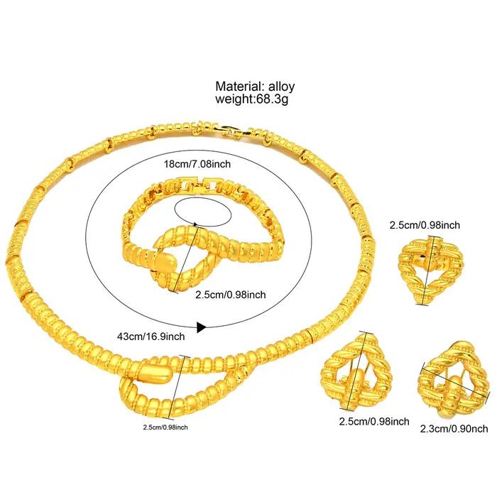 Ensembles de bijoux dorés de luxe pour femmes