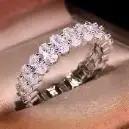 Bague ovale en argent Sterling 925 pour femmes