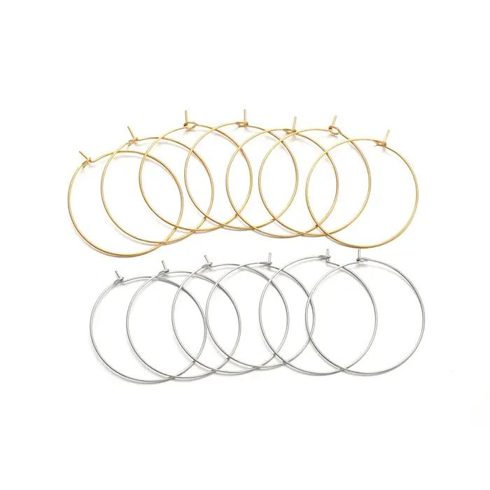 Boucles d'oreilles créoles en acier inoxydable doré fermoirs et crochets pour femmes occasions spéciales bijouterie haute qualité