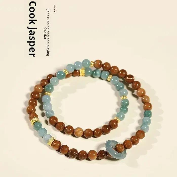 Bracelet perlé Kukui en cristal orange naturel pour femme occasions spéciales élégance moderne