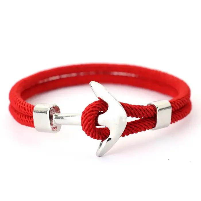 Bracelet ancre pour hommes en fil robuste avec fermoir facile pour aventuriers et amoureux de la mer style sportif ocasions spéciales