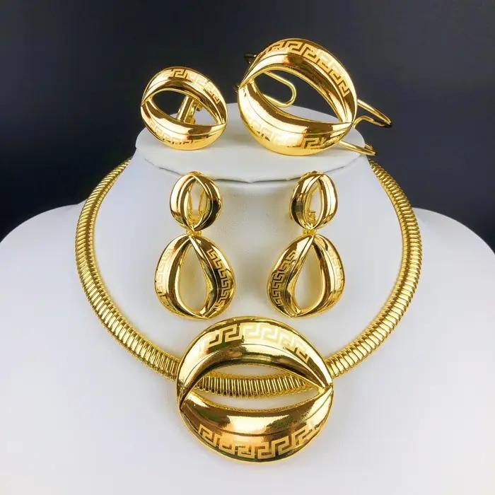 ESALE Dubai – ensemble de bijoux plaqués or 18 carats pour femmes