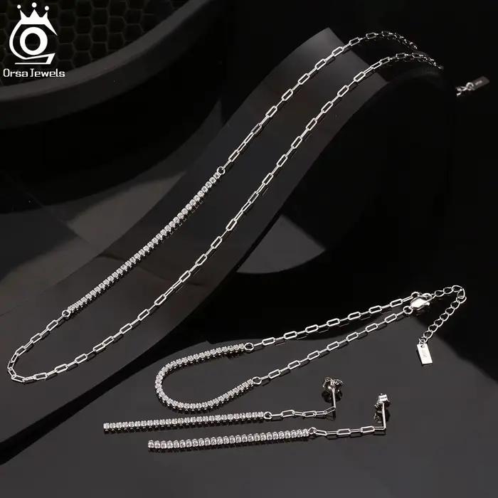 Bracelet en argent sterling 925 ORSA JEWELS plaqué or 14K avec extenseur pour femmes occasions spéciales anniversaire mariage