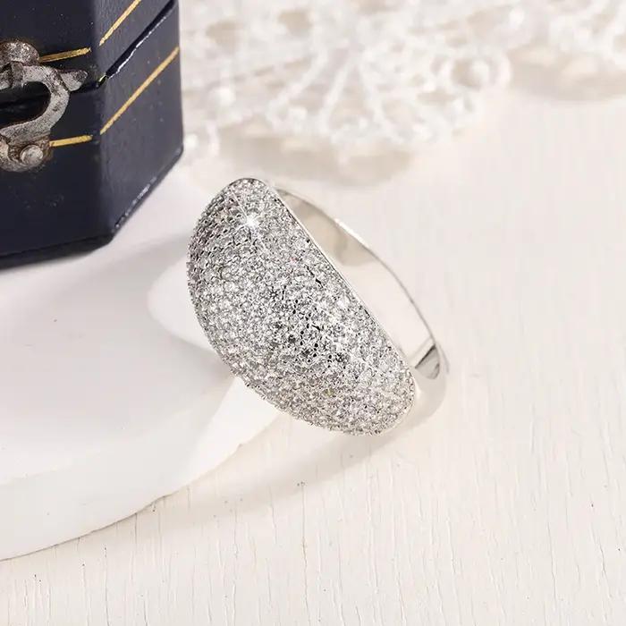 Bagues de luxe en diamant pour hommes et femmes, plaqué argent S925, or Rose 18 carats, bijoux Hip Hop pour fête d'anniversaire, cadeau de mariage