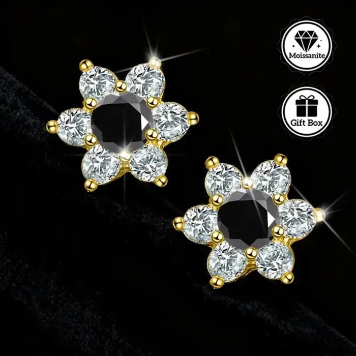 LAMVOICE Bijoux pour femmes/boucles d'oreilles avec moissanite de 1 carat, boucles d'oreilles hypoallergéniques, cadeau de Noël, bijoux de haute qualité