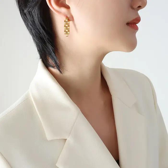 D'oreilles en acier inoxydable pour dames