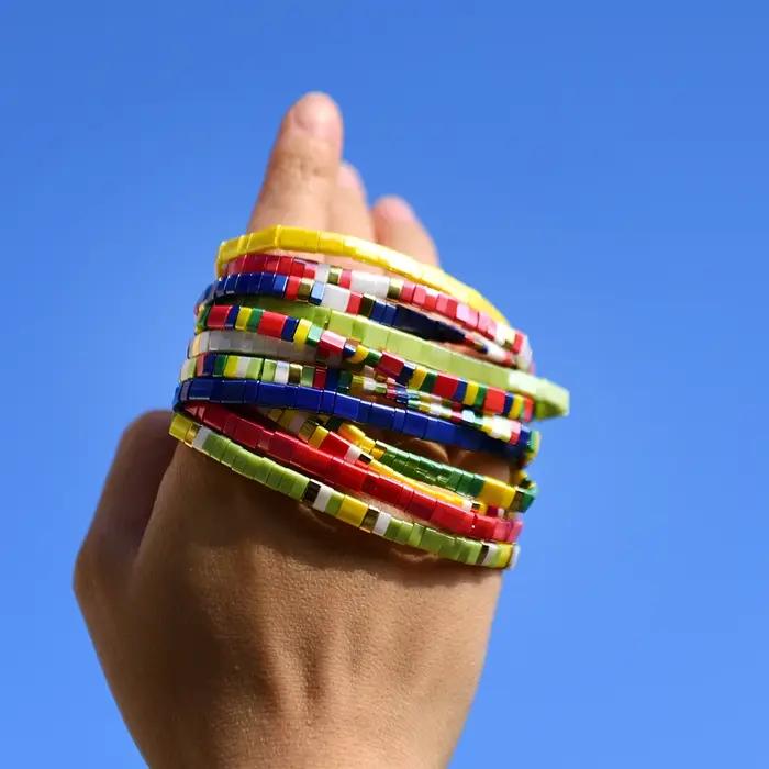 Mode Boho Bracelet pour femmes filles verre MIYUKI Tila perles