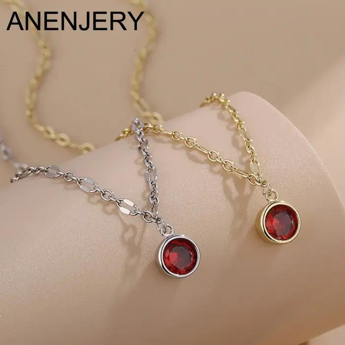 Collier pendentif rouge pour femme