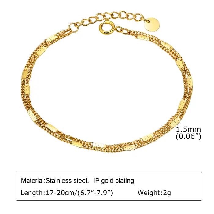 Bracelet en acier inoxydable doré cubain pour femme style moderne casual chic cadeau pour les occasions spéciales