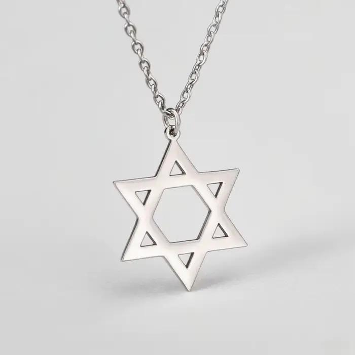 Collier Étoile de David plaqué or 18 carats pendentif Magen David pour femmes et hommes bijoux juifs porte-bonheur occasions spéciales