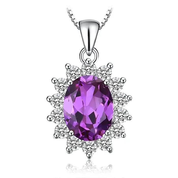 Collier pendentif princesse Diana en argent Sterling 925
