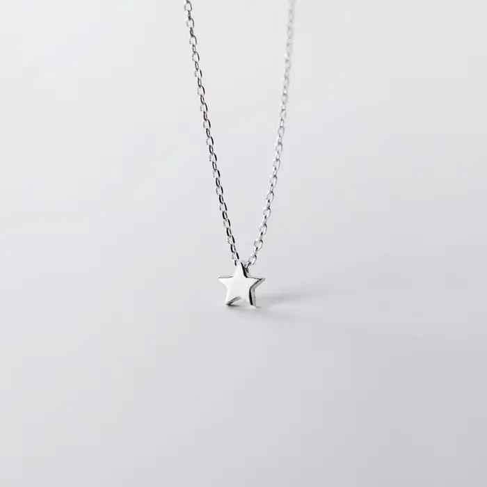 La Monada-Collier Étoile Brillante en Argent 925 pour Femme, Bijoux Minimalistes, Colliers de la raq