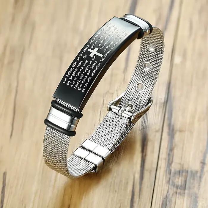 Bracelet Bible anglais allemand coréen français pour hommes garçons