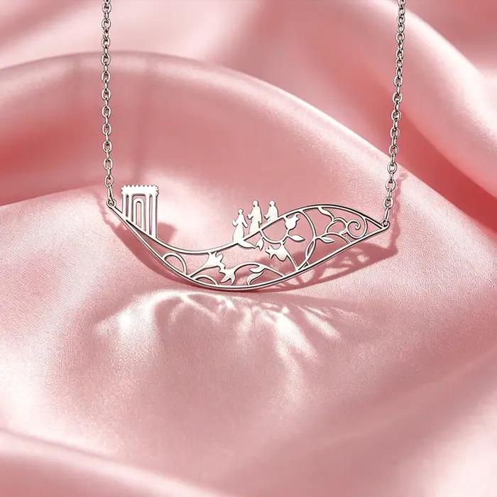 Collier HIPEE Retour à Jérusalem en acier inoxydable collier avec pendentif personnalisé pour femmes occassions spéciales spiritualité bijou unique
