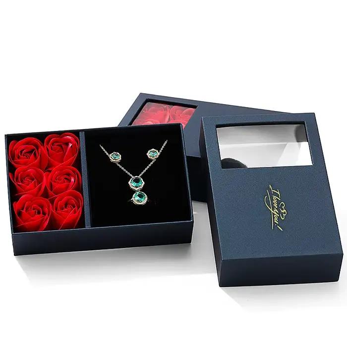 Boîte à bijoux Je T'aime boîte cadeau fleur boîte rangement bijoux boîte de présentation coffret cadeau bijoux occasion spéciale cadeau romantique mariage anniversaire saint-valentin