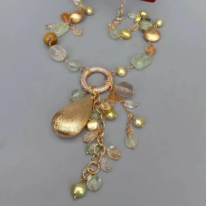 Y.YING-Collier semi-précieux naturel pour femme