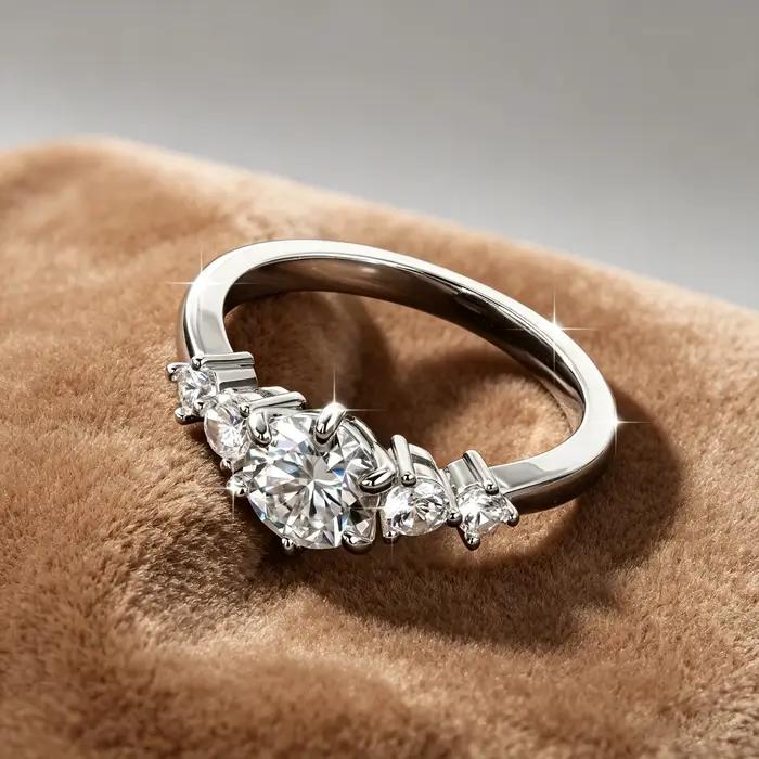 Celestinov Clover – bagues élégantes en Moissanite brillante de couleur D, bague à quatre feuilles,