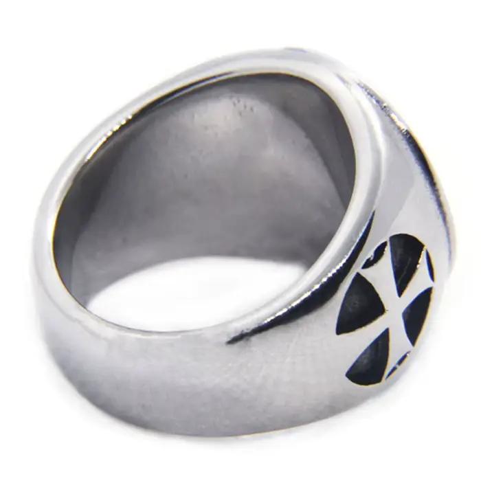 Bague croisée solide en acier inoxydable 316L, bijoux à la mode, Style Punk, croix de jésus pour hommes