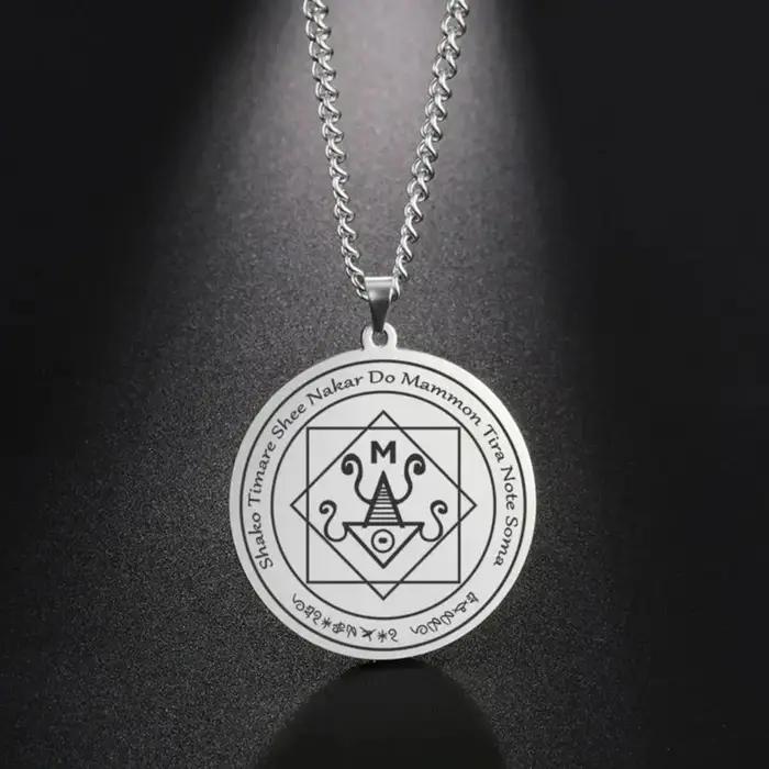 LIKGREAT Mammon collier argent Talisman colliers abondance prospérité