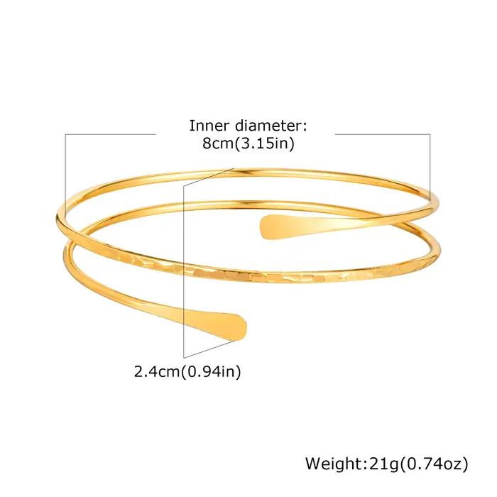 Bracelet de manchette ajustable en acier inoxydable plaqué argent avec motif géométrique élégant pour femmes occasions spéciales