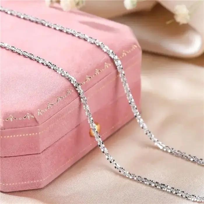 Collier en argent sterling classique pour clavicule, chaîne de pull, bijoux de charme haut de gamme, cadeau pour femmes occasions spéciales