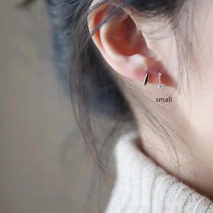 Boucles d'oreilles en argent regardé 925 pour filles