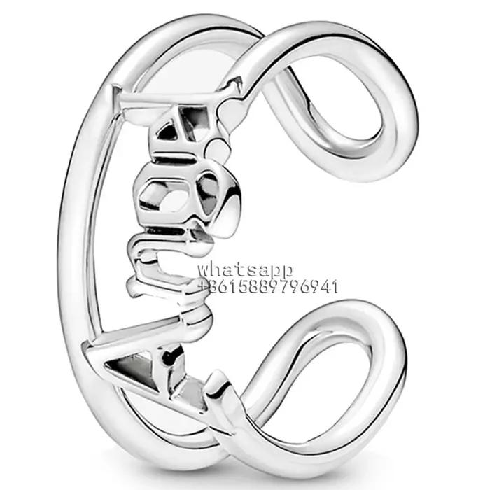 Bague minimaliste de luxe en argent sterling S925