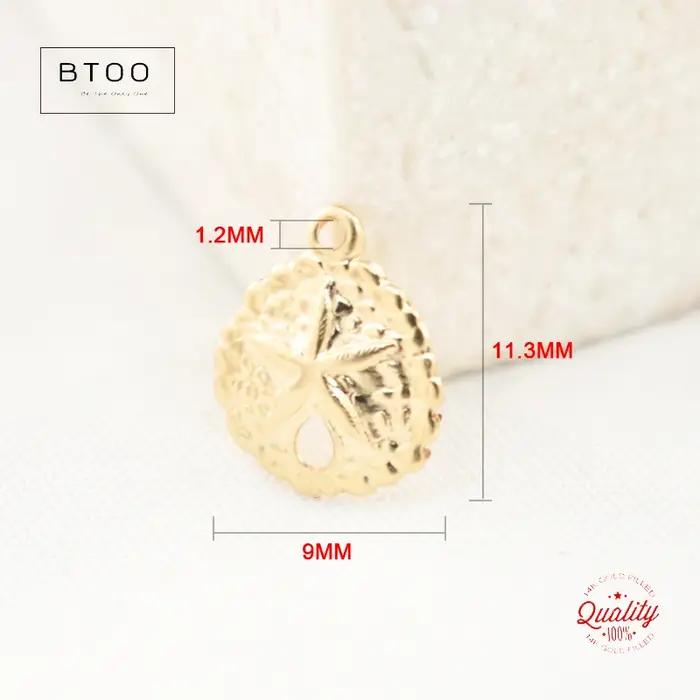 Pendentif Dollar de Sable en Or Rempli 14K