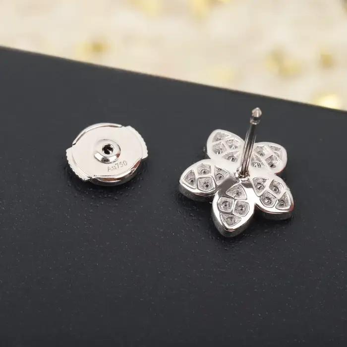 Boucles d'oreilles clous en argent sterling 925 pur motif géométrique pour femmes parties et événements élégants