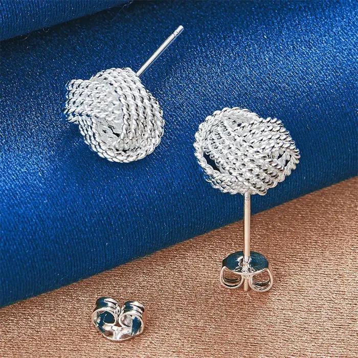 Boucles d'oreilles élégantes en argent sterling 925