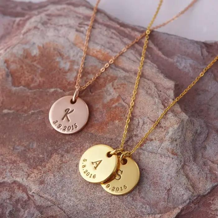 Collier initiales personnalisées pour enfants collier en argent pour maman bijoux personnalisés cadeau de fête des mères occasions spéciales anniversaire mariage promotion