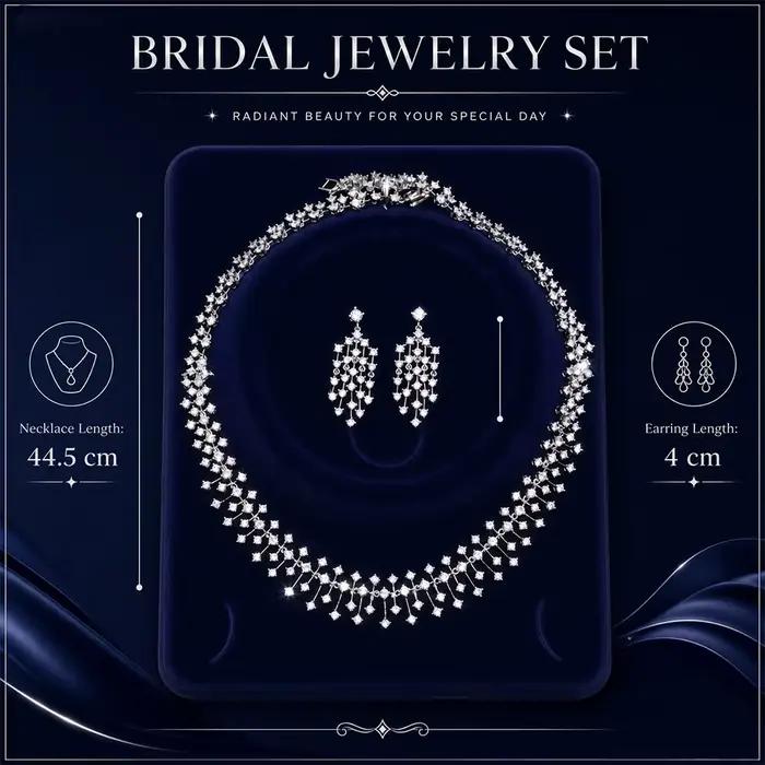 Parure de bijoux indiens CZ classique avec plaqué or 14 carats pour femmes occasions spéciales anniversaires et mariages