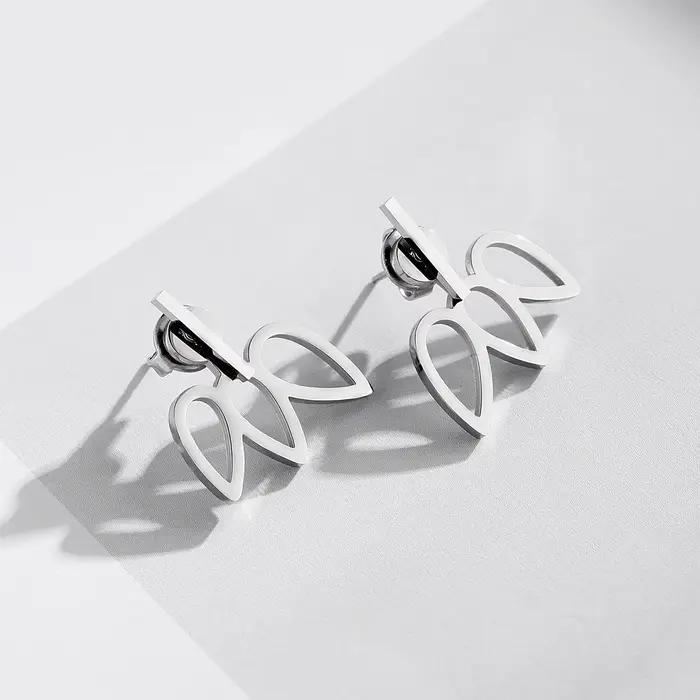 Boucles d'oreilles pour femmes EManco Fashion Maple, boucles d'oreilles géométriques brillantes en acier inoxydable, ensemble de boucles d'oreilles à rivets, boucles d'oreilles mignonnes, bijoux tenda