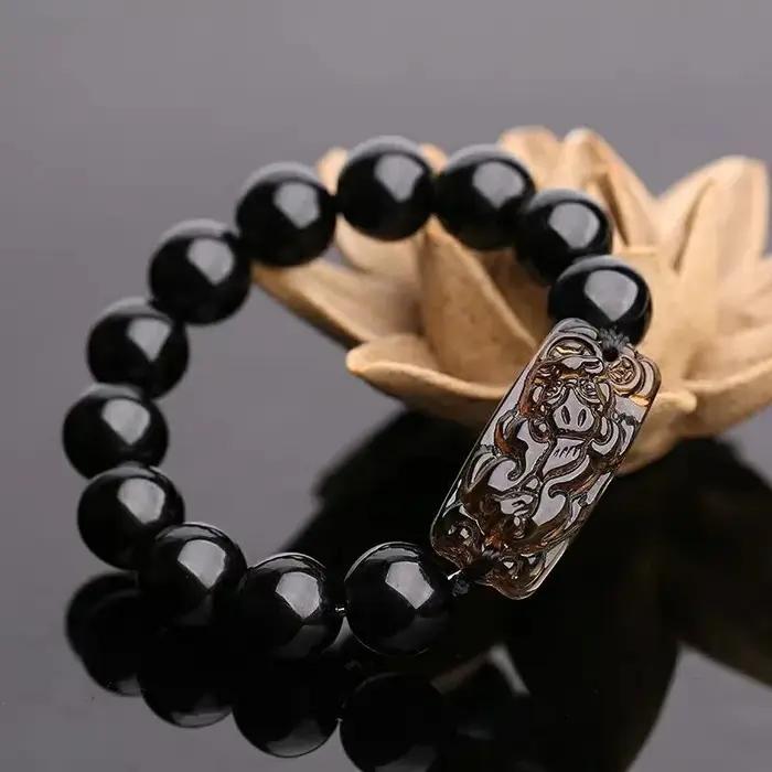 Bracelet Obsidienne Double Pixiu