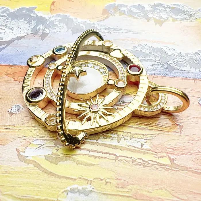 Bague planétaire cosmique en argent Sterling 925