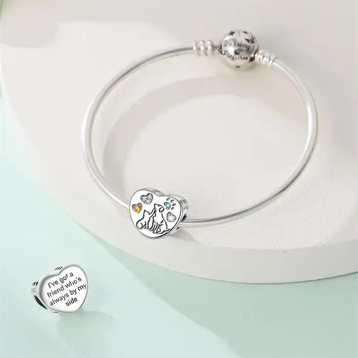 Breloques en argent sterling 925 « Bonne Amie » pour bracelet original