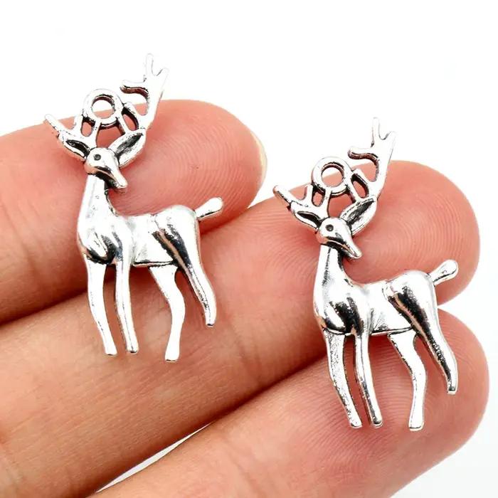 30 pcs / lot 28x13mm Bronze Antique Argent Plaqué Cerf Mignon Pendentif Charmes À La Main: Résultats