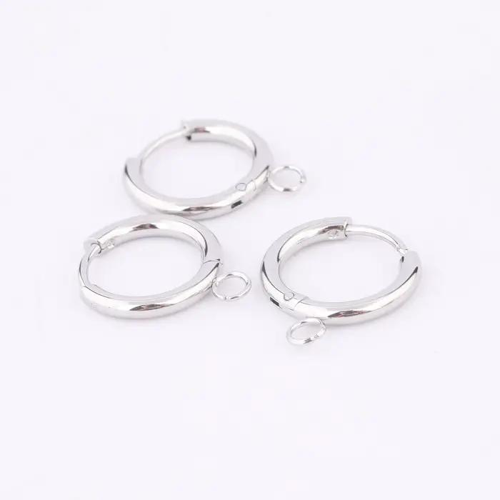 10 pièces en acier inoxydable plaqué or Rose 14mm levier boucle d'oreille fermoir crochets bricolage