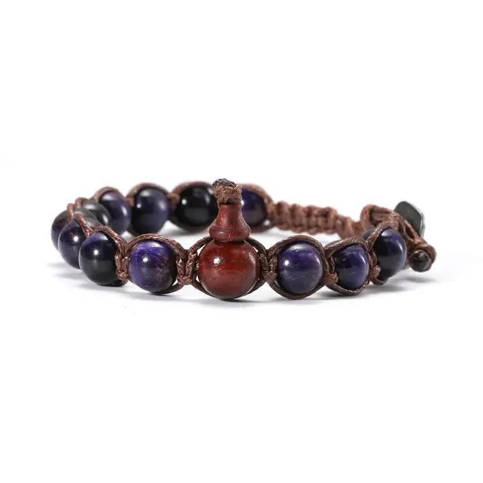 Bracelets en pierre naturelle tissés à la main, réglables, bijoux de guérison de l'âme, bracelets pour hommes et femmes, cadeaux, Bracciale Tibetano Anima