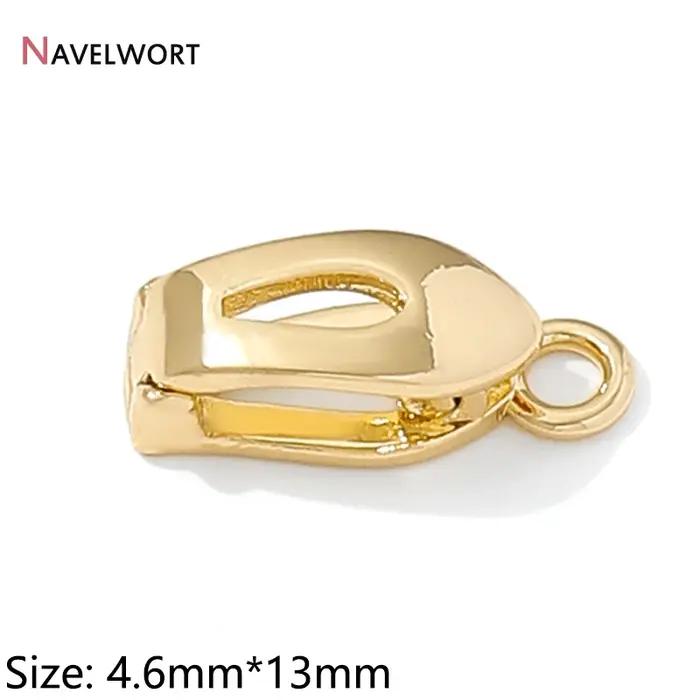Fermoirs de connecteur d'extrémité de Bracelet en métal en laiton plaqué or 18 carats, fermoirs pour